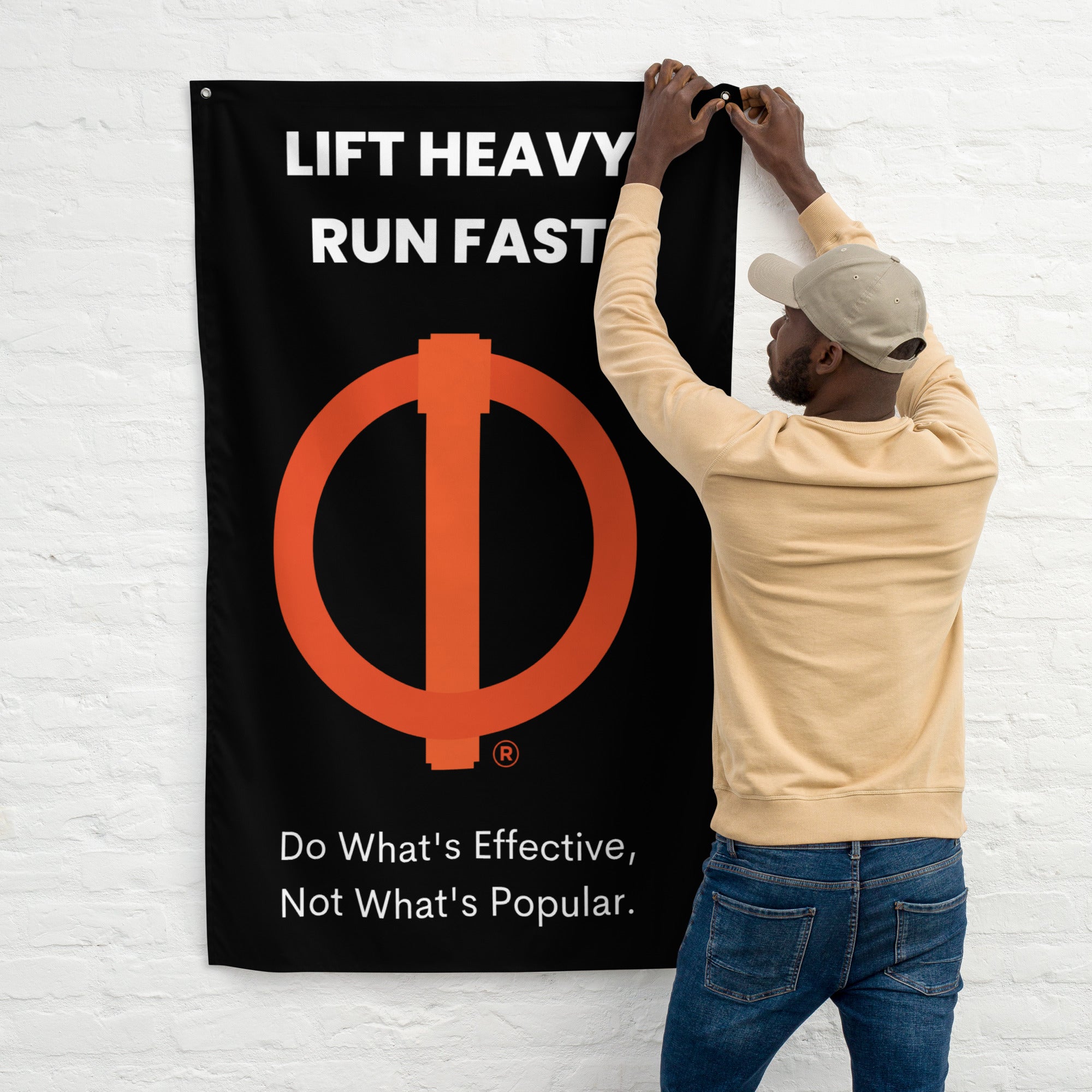 CrossFit Linchpin - Lift heavy. Run Fast. Flag (Vertical)
