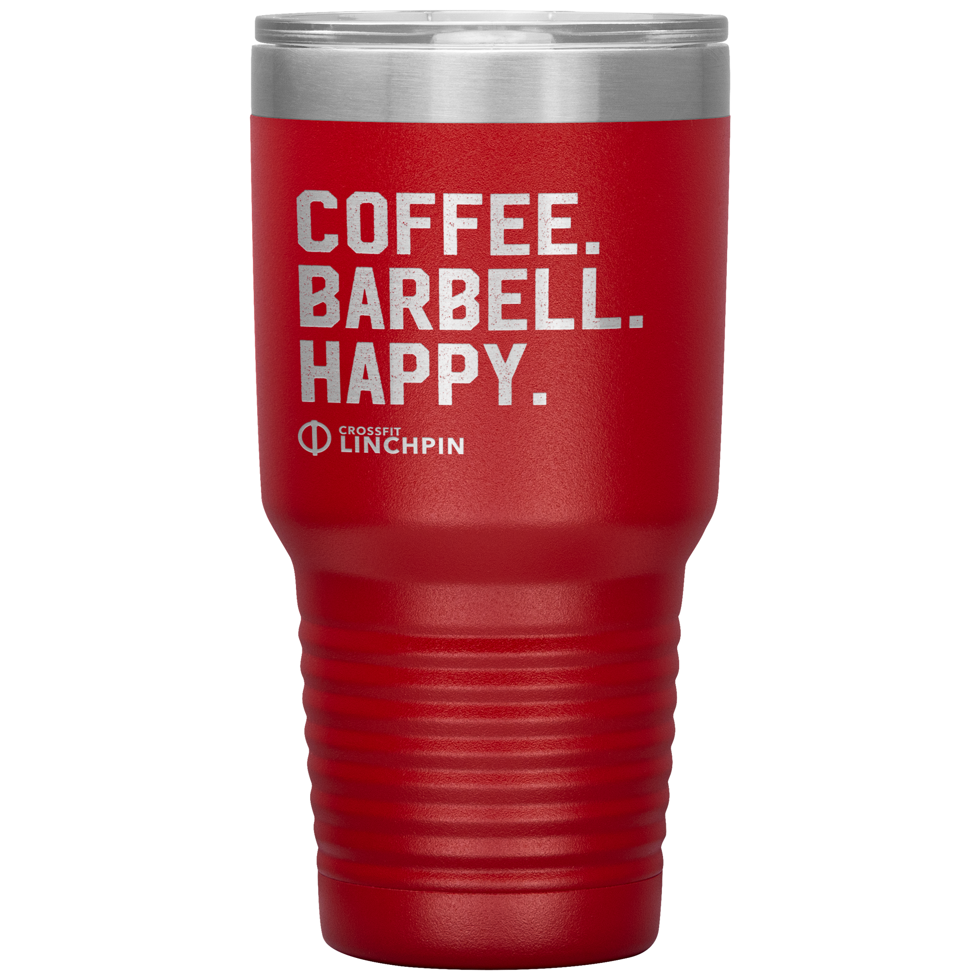 Coffee. Barbell. Happy. - 30oz Tumbler