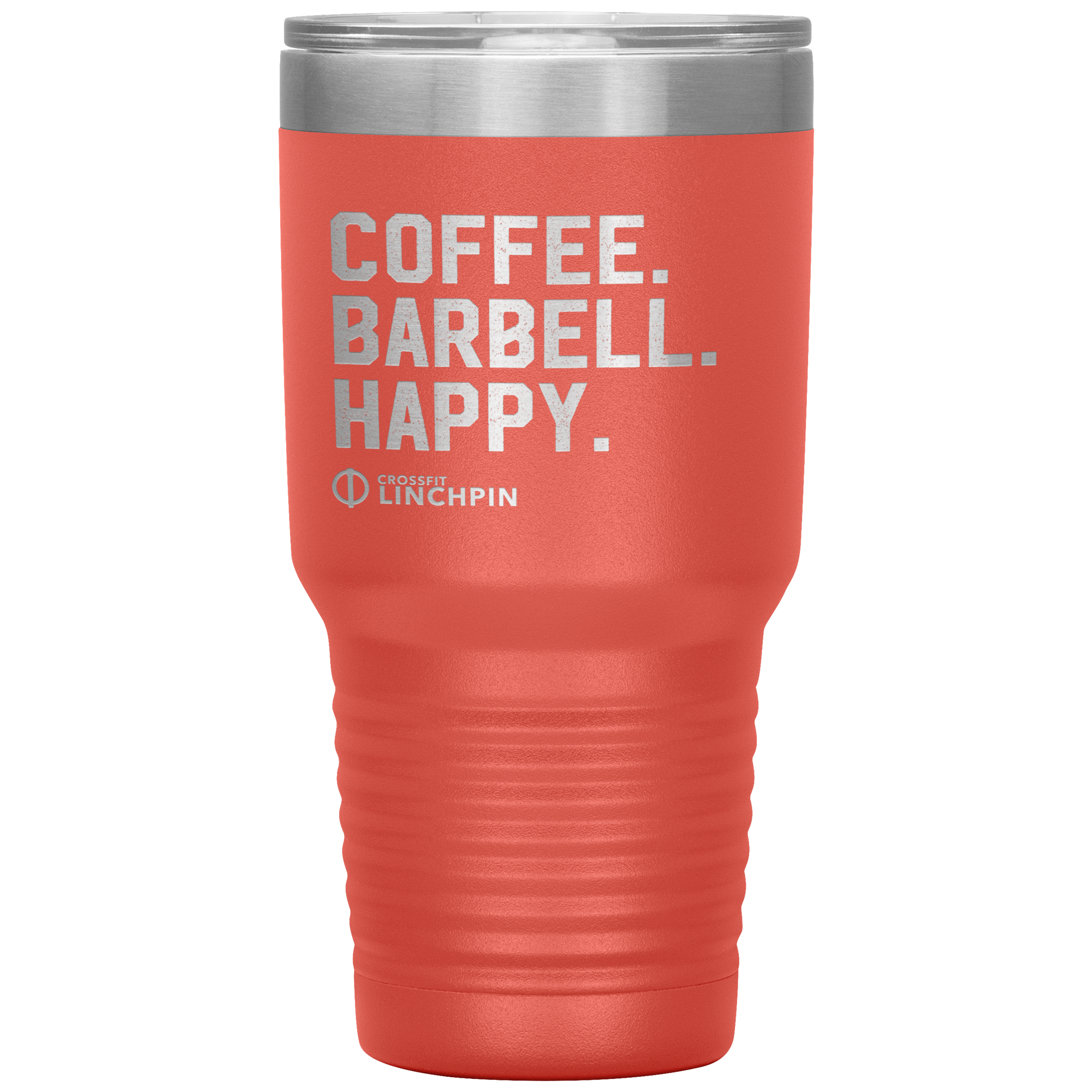 Coffee. Barbell. Happy. - 30oz Tumbler