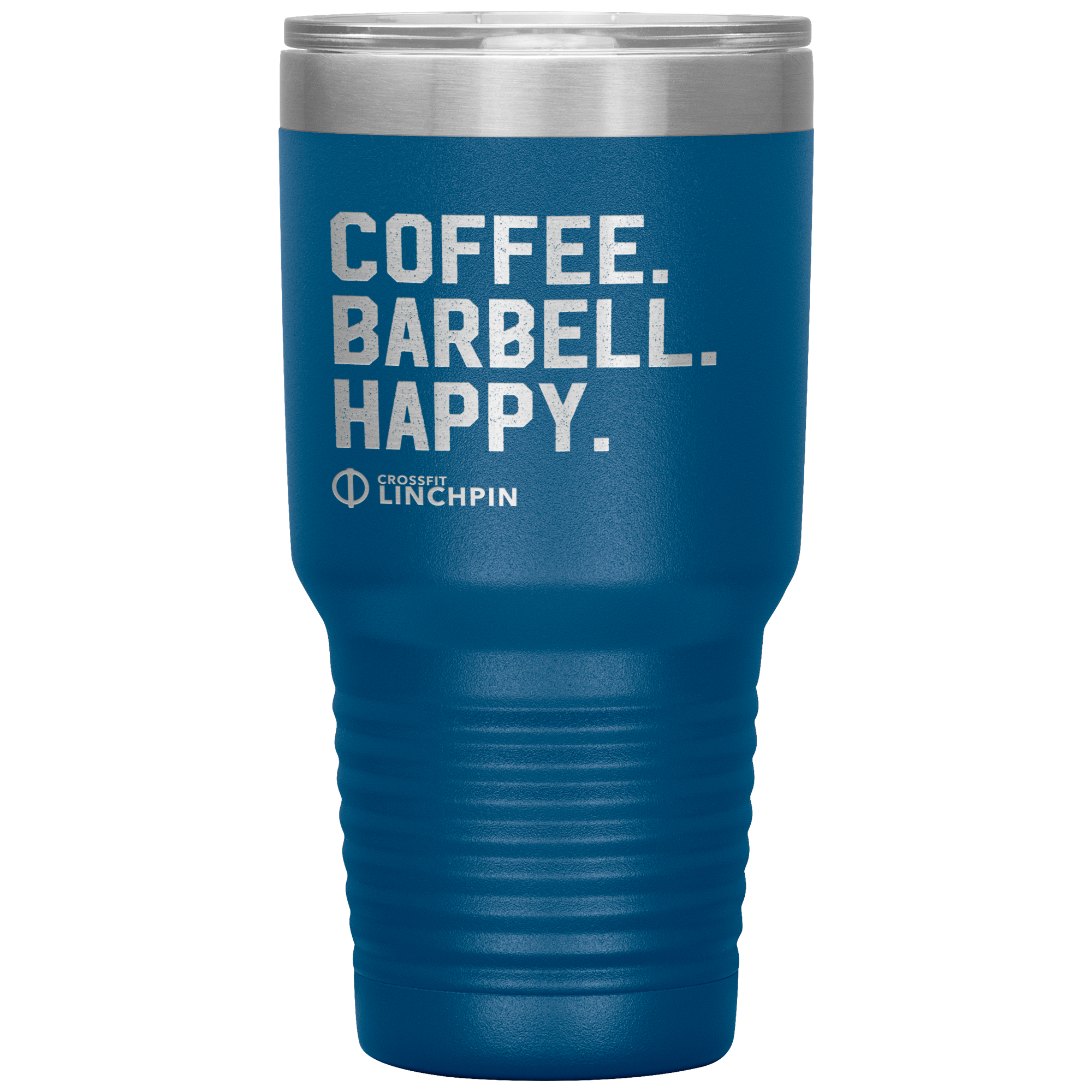 Coffee. Barbell. Happy. - 30oz Tumbler