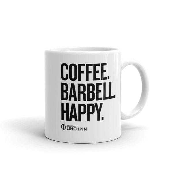 Coffee. Barbell. Happy. - Coffee Mug