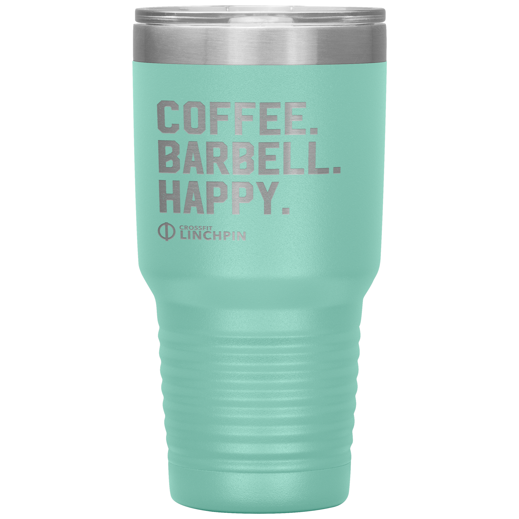 Coffee. Barbell. Happy. - 30oz Tumbler