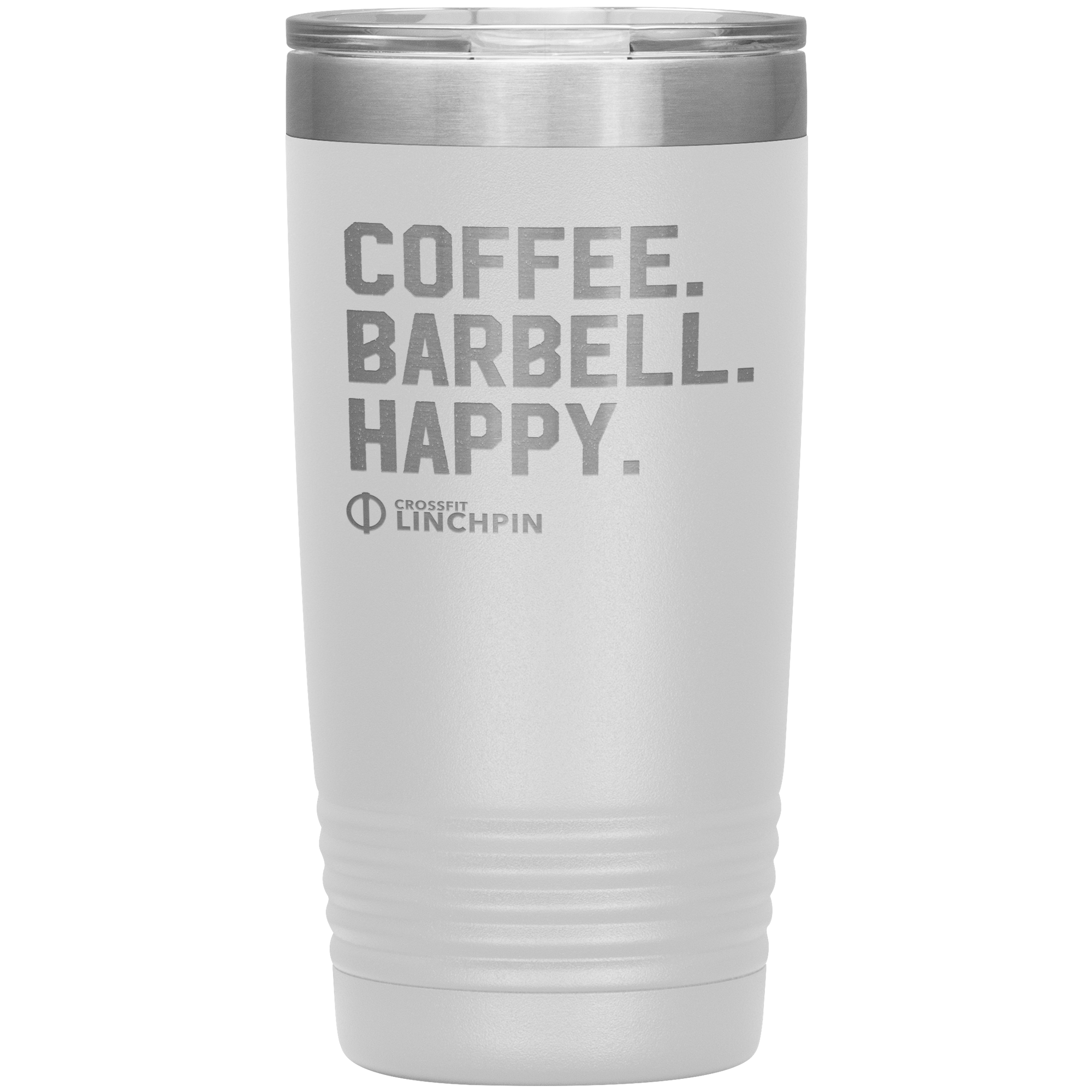 Coffee. Barbell. Happy. - 20oz Tumbler