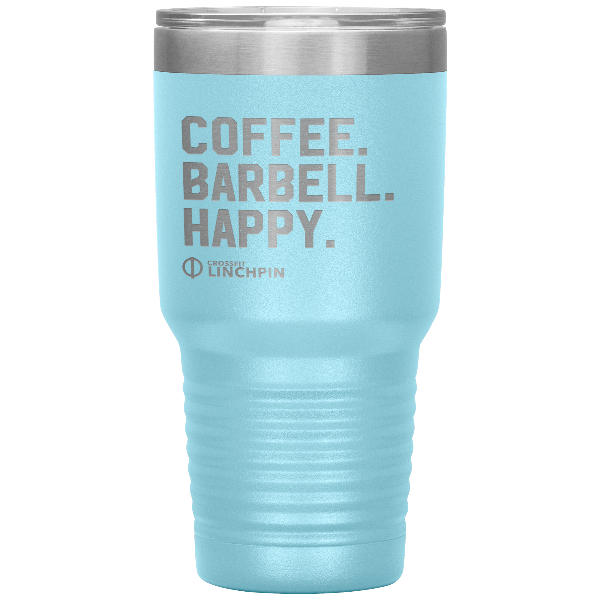 Coffee. Barbell. Happy. - 30oz Tumbler