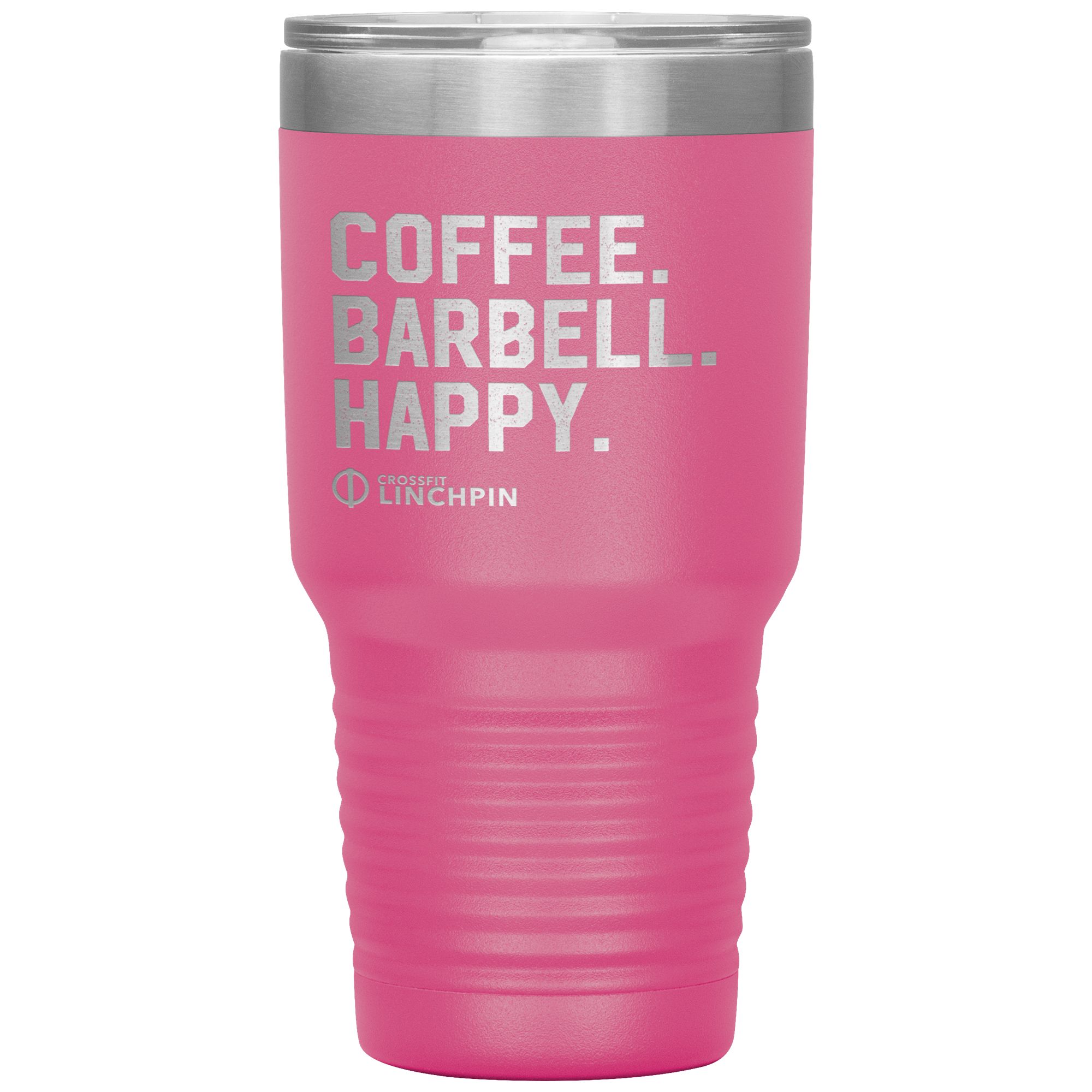 Coffee. Barbell. Happy. - 30oz Tumbler