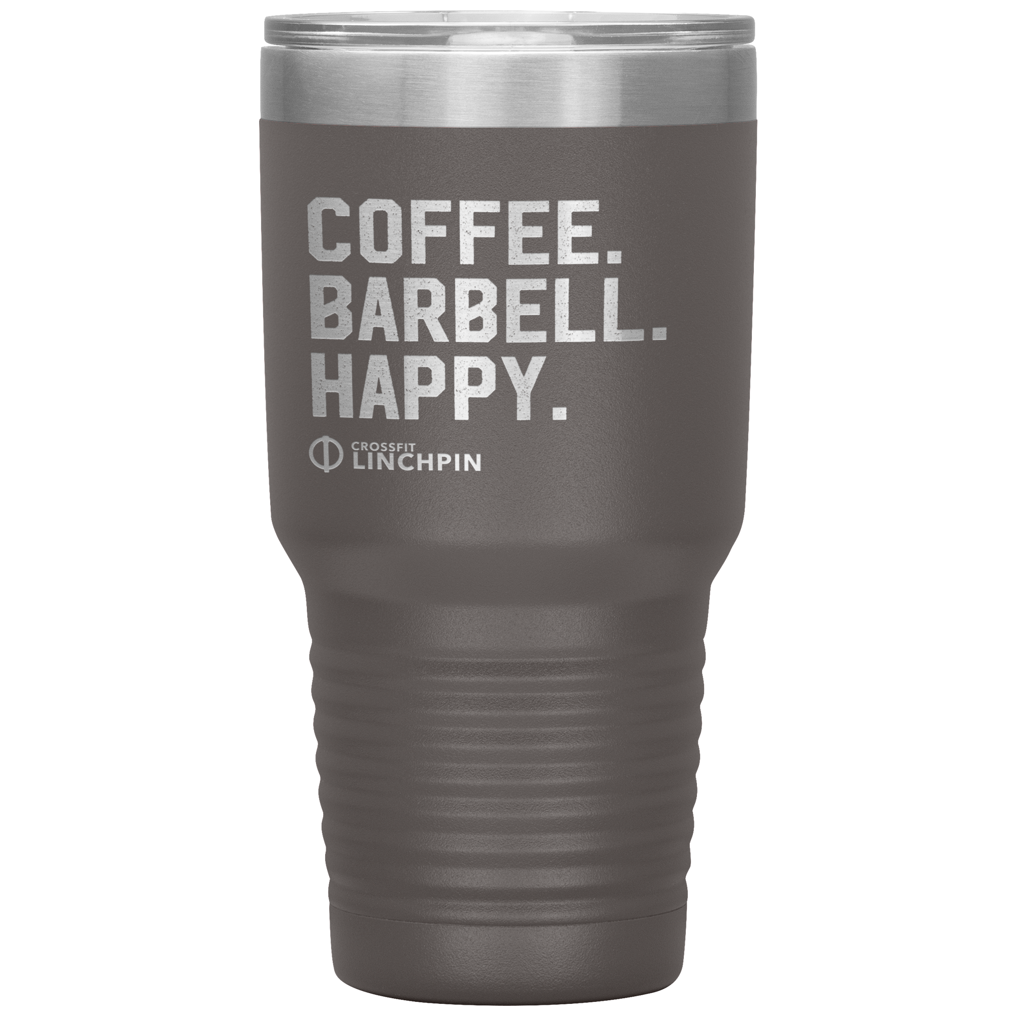 Coffee. Barbell. Happy. - 30oz Tumbler