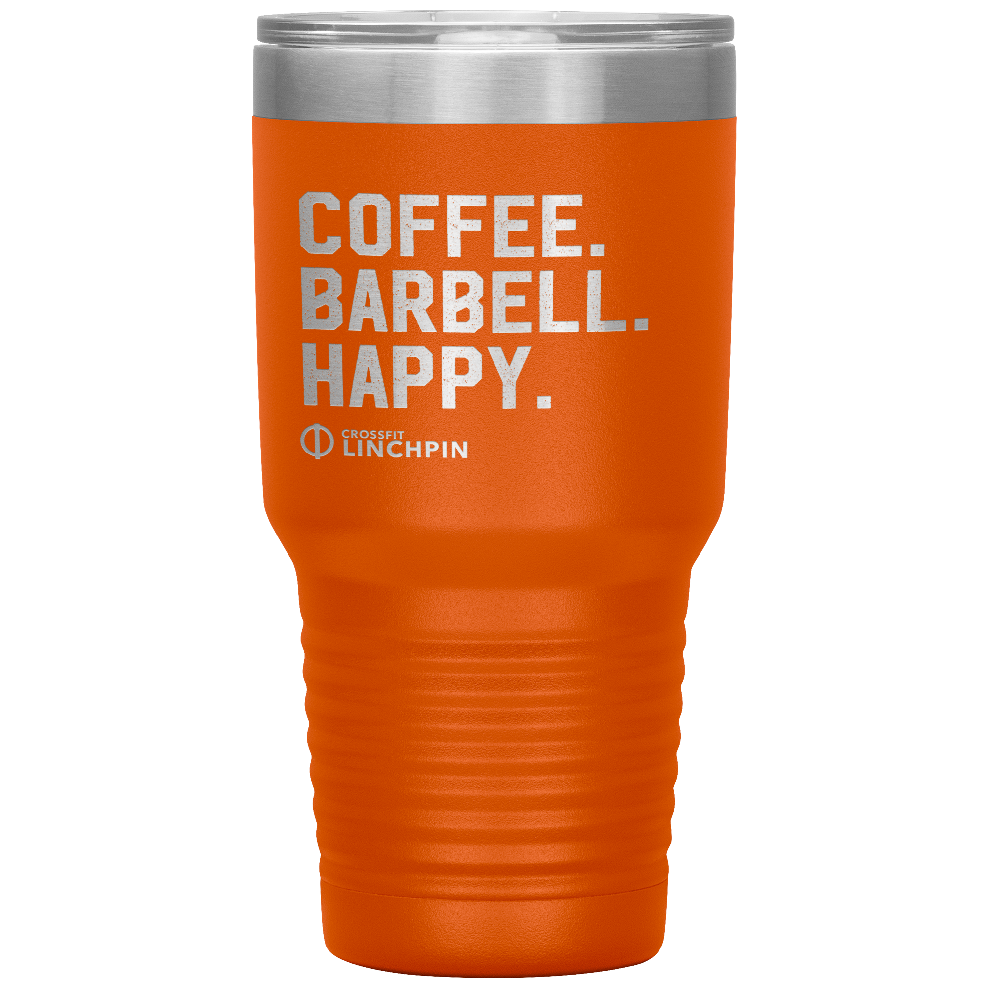 Coffee. Barbell. Happy. - 30oz Tumbler