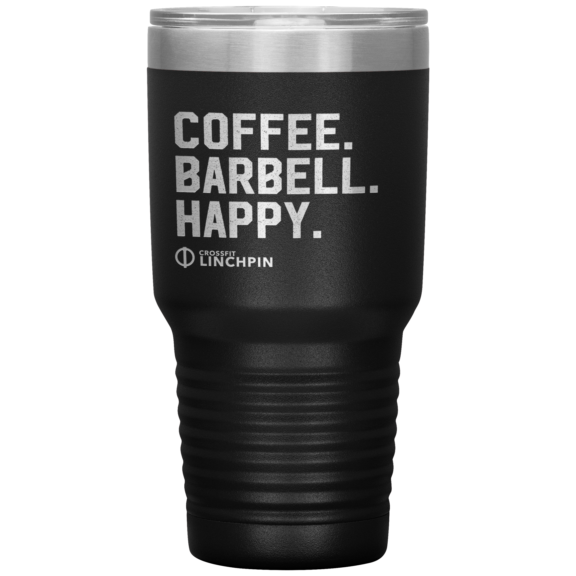 Coffee. Barbell. Happy. - 30oz Tumbler
