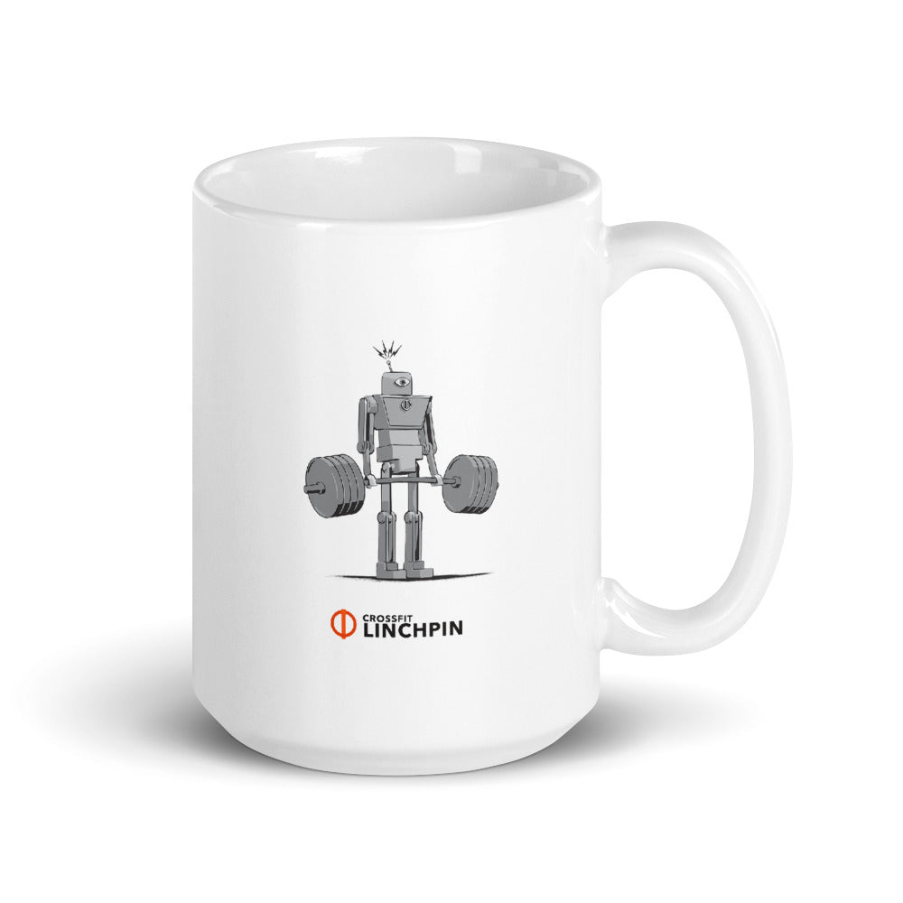The Super Fitness Robot Deadlift Mug