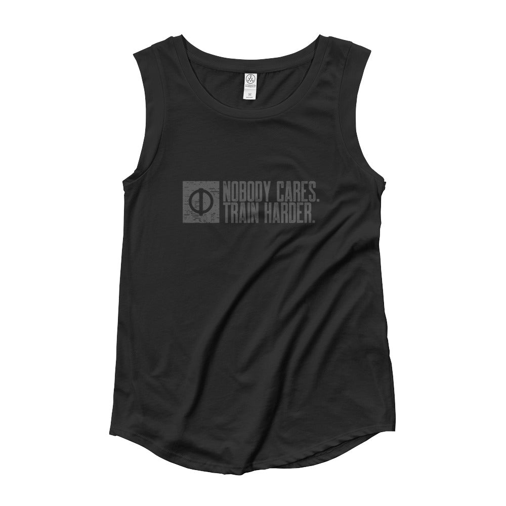 Nobody Cares. Train Harder Ladies’ Cap Sleeve T-Shirt